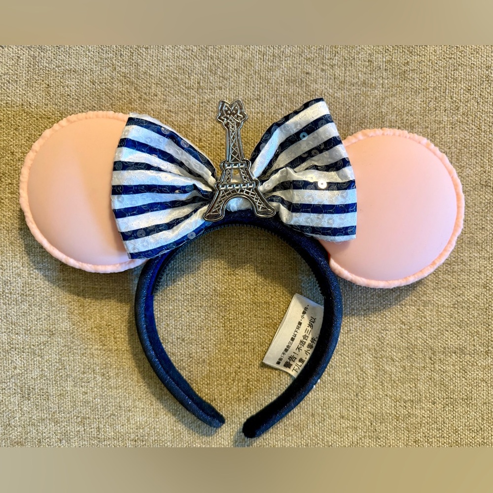 Ears and Macaroon  Kids Headband with Eiffel Tower Accent